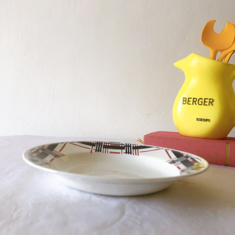 サンタマン　Saint amand バスク柄スーププレート、クルーズプレート フランスアンティーク食器 ブロカント 蚤の市