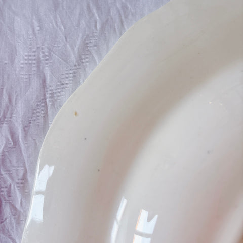 フランス ディゴワン＆サルグミンヌ 花リム スーププレート 深皿 フランスアンティーク食器 ブロカント　蚤の市