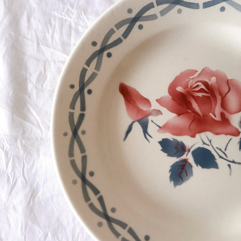 フランス ディゴワンサルグミンヌ   JANINE 花柄 デザートプレート  フランスアンティーク食器 フランス蚤の市・ブロカント