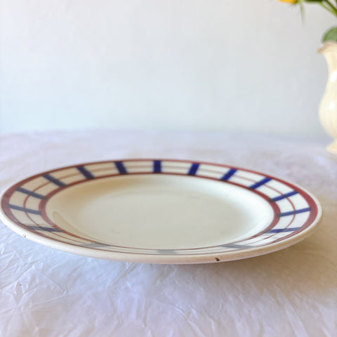 フランスアンティーク ディゴワンサルグミンヌ FANDANGO バスク柄デザートプレート ヴィンテージ陶器　ブロカント　