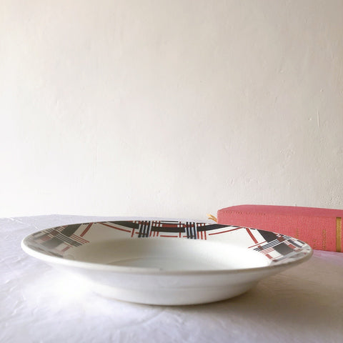 サンタマン　Saint amand バスク柄スーププレート、クルーズプレート フランスアンティーク食器 ブロカント 蚤の市