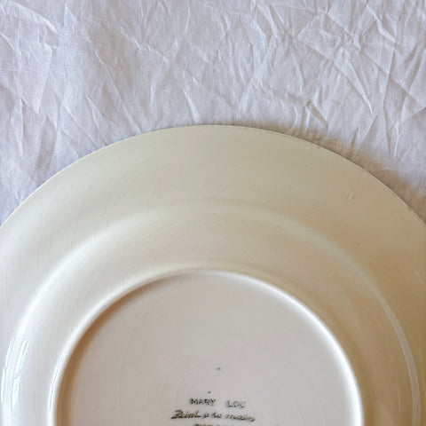 フランスアンティーク ディゴワンサルグミンヌ MARY LOU マリールー デザートプレート 花柄 Digoin Sarreguemines アンティーク食器