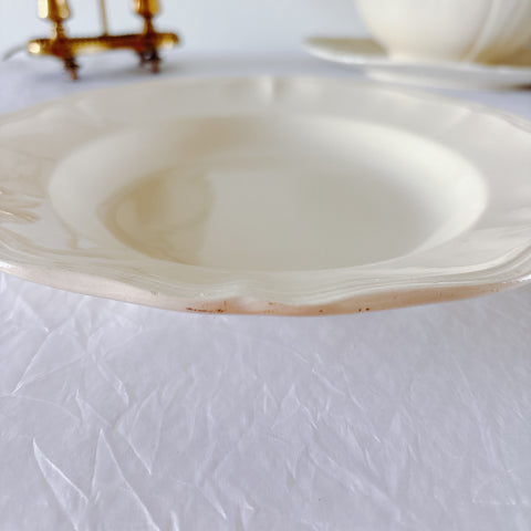 フランス ディゴワン＆サルグミンヌ 花リム スーププレート 深皿 フランスアンティーク食器 ブロカント　蚤の市