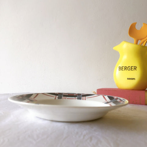 サンタマン　Saint amand バスク柄スーププレート、クルーズプレート フランスアンティーク食器 ブロカント 蚤の市