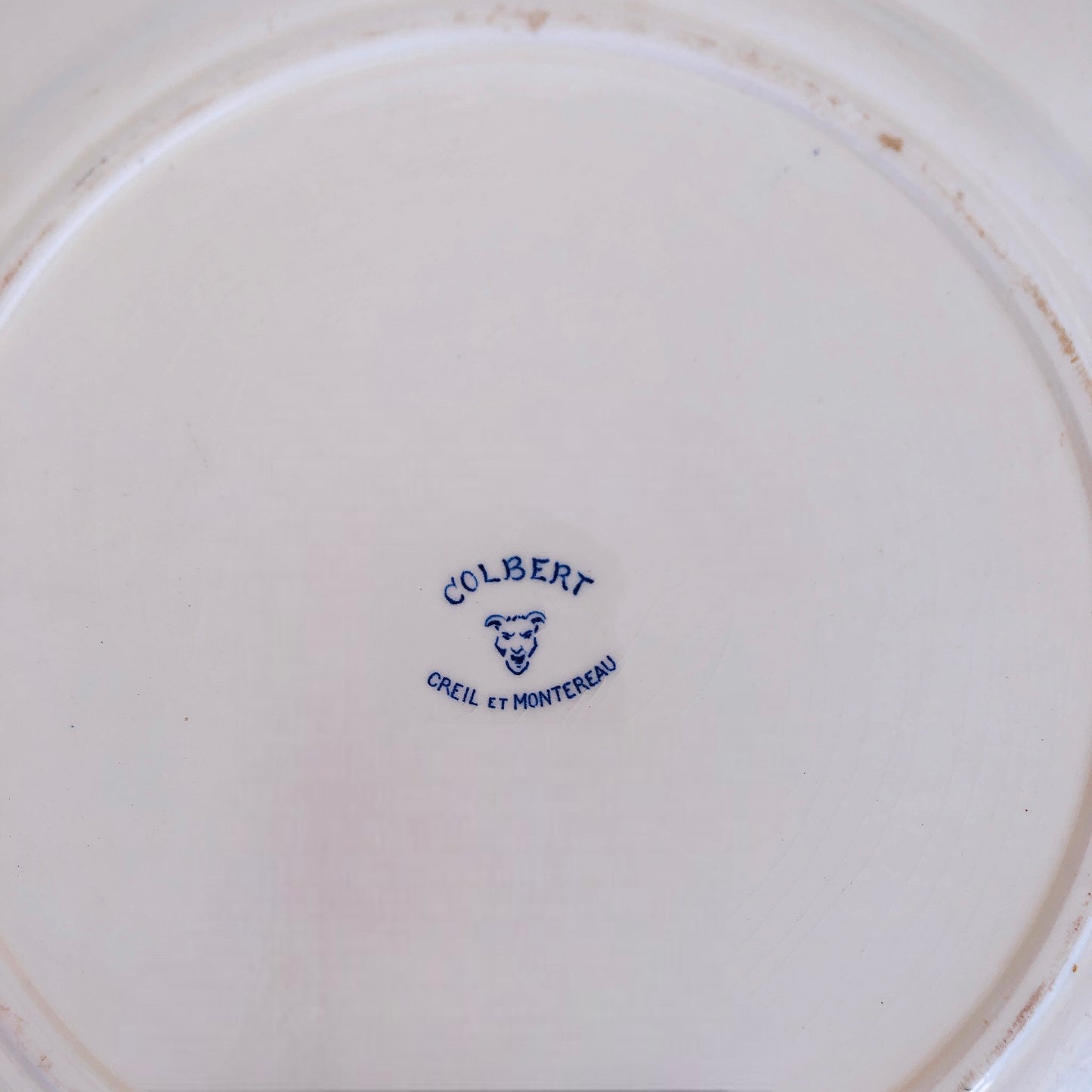 クレイユモントロー 大皿『COLBERT』 フランスアンティークプレート アンティーク食器　フランスブロカント・蚤の市