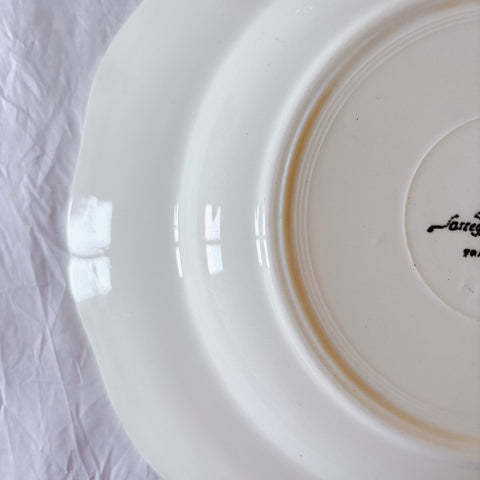 フランス ディゴワン＆サルグミンヌ 花リム スーププレート 深皿 フランスアンティーク食器 ブロカント　蚤の市