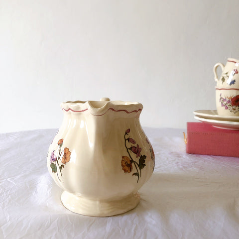 ディゴワンサルグミンヌ Digoin＆sarreguemines アグレスト ミルクポット　クリミエ フランスアンティーク食器 フランス蚤の市・ブロカント