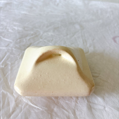 フランスアンティーク　バドンヴィレー　バラ柄陶器キャニスター ブルー　フランスアンティーク食器 ブロカントアンティーク 蚤の市