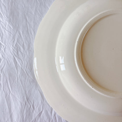 フランス ディゴワン＆サルグミンヌ 花リム スーププレート 深皿 フランスアンティーク食器 ブロカント　蚤の市