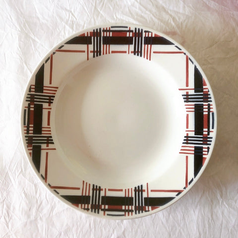 サンタマン　Saint amand バスク柄スーププレート、クルーズプレート フランスアンティーク食器 ブロカント 蚤の市