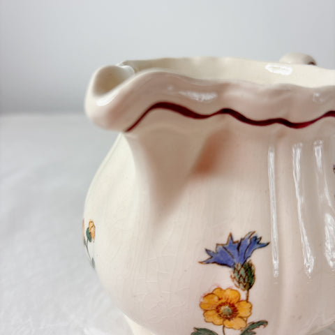 ディゴワンサルグミンヌ Digoin＆sarreguemines アグレスト ミルクポット　フランスアンティーク食器 フランス蚤の市・ブロカント