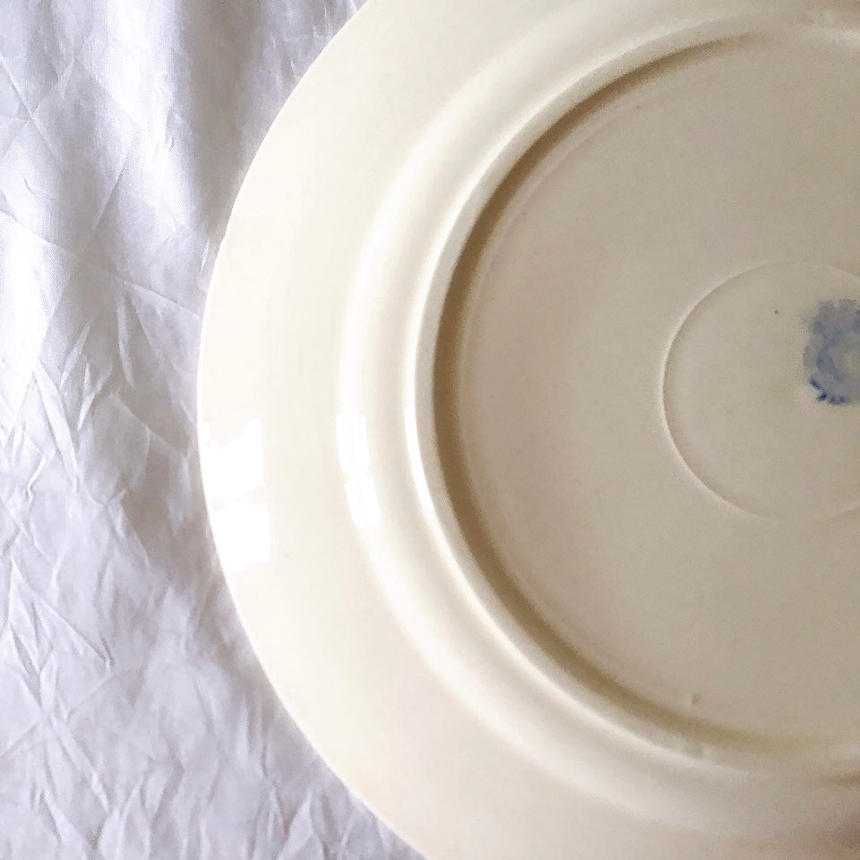 フランスアンティーク　バドンヴィレー　バラ柄ディナープレート　平皿　フランスアンティーク食器 ブロカントアンティーク 蚤の市