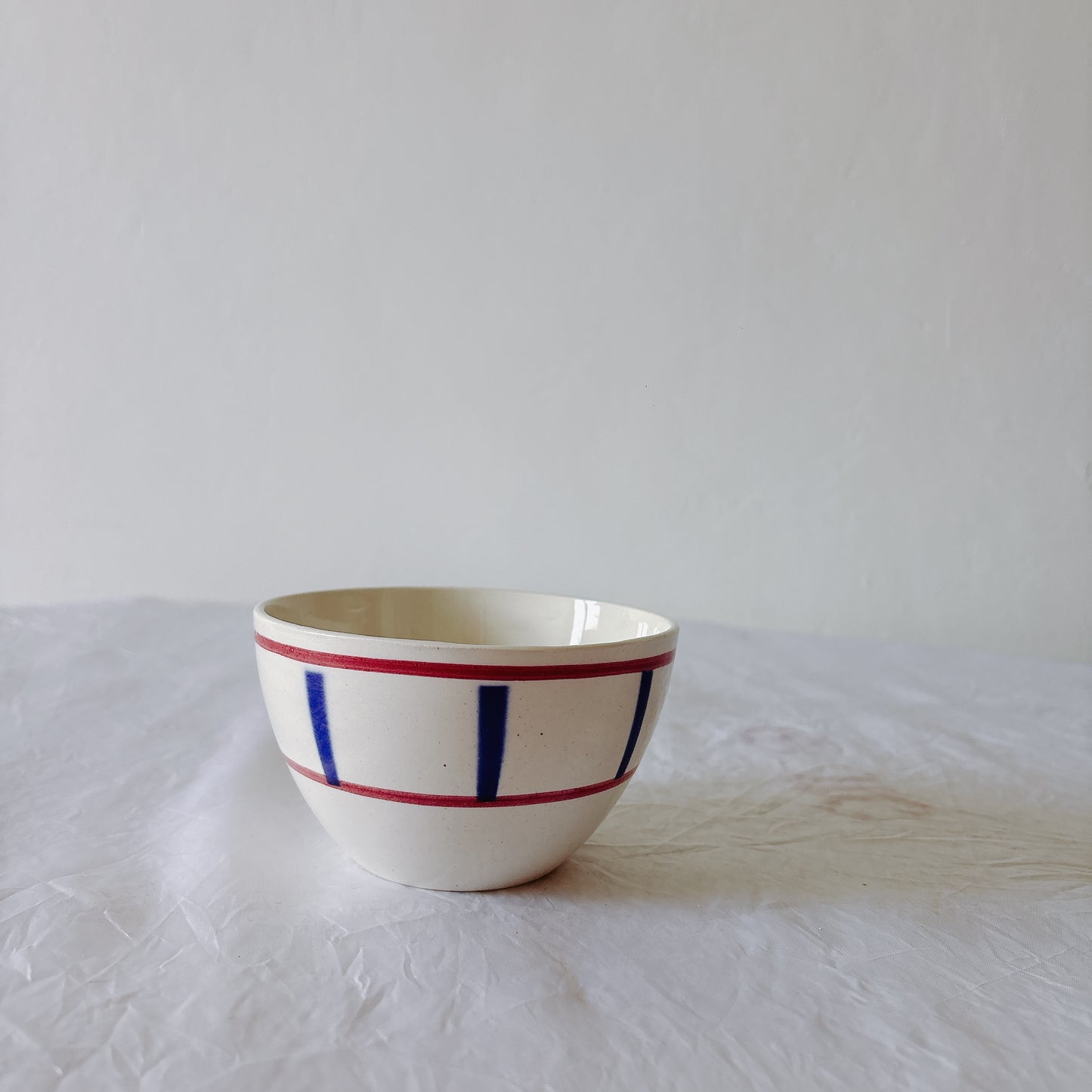 ディゴワンサルグミンヌ バスク柄 コーヒーカップ 200ml『ルージュ・マリン』 フランスアンティーク食器 蚤の市　ブロカント　バスク柄食器