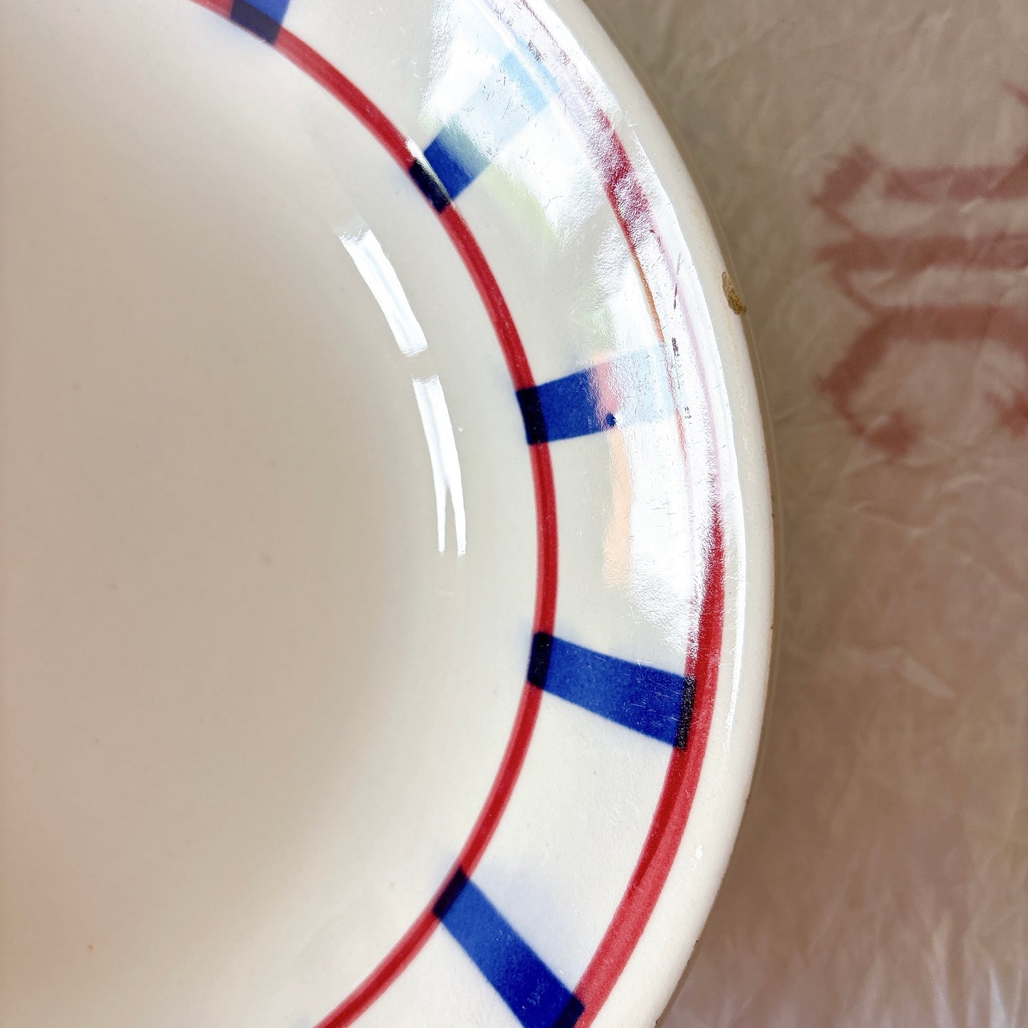 ムーランデルー Moulin des Loups バスク柄 キャロットプレート フランスアンティーク食器 ブロカント 蚤の市