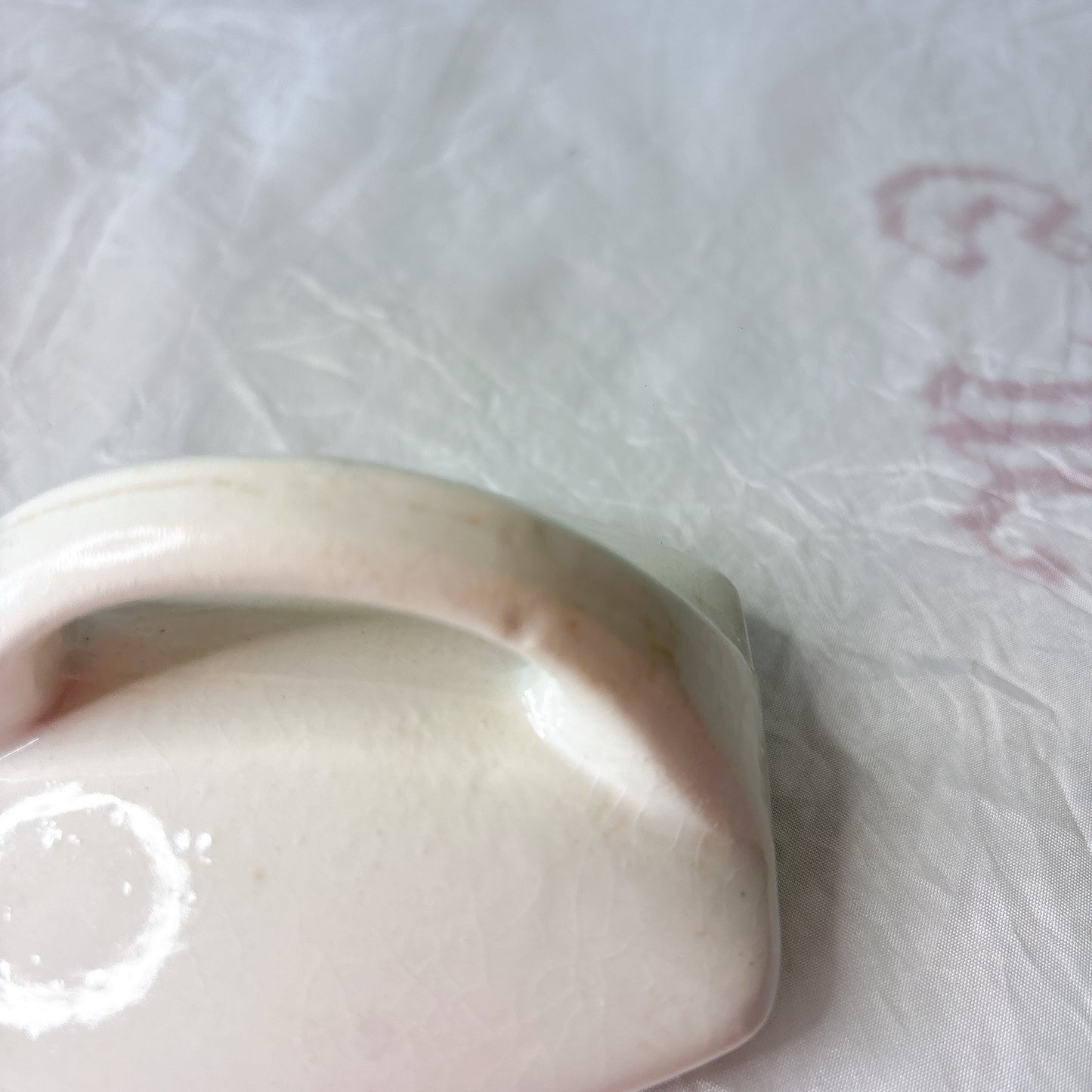 クレイユエモントロー  HBCM Béarn バスク柄 陶器キャニスター 「赤x青 」フランスアンティーク　ブロカント　蚤の市