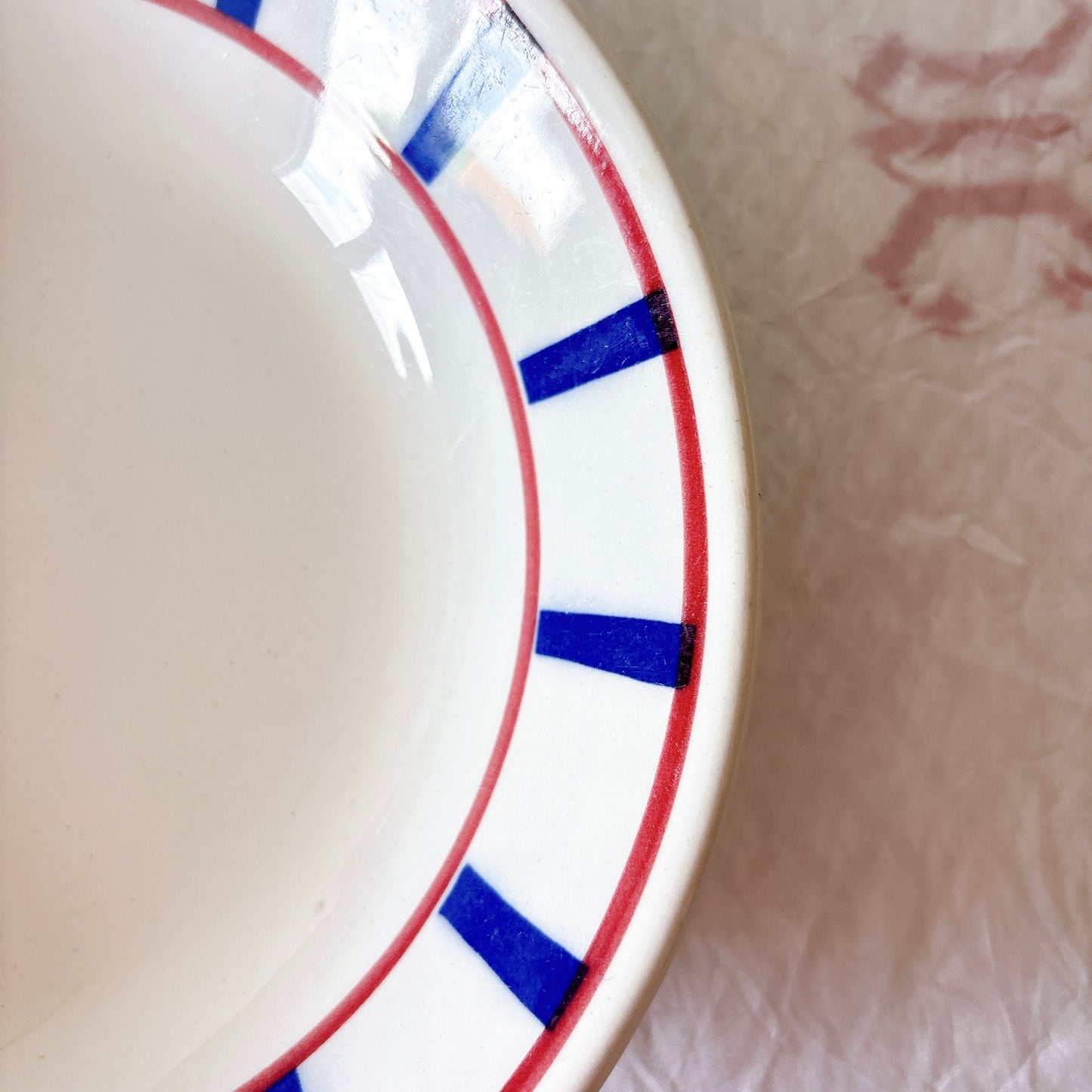 ムーランデルー Moulin des Loups バスク柄 キャロットプレート フランスアンティーク食器 ブロカント 蚤の市