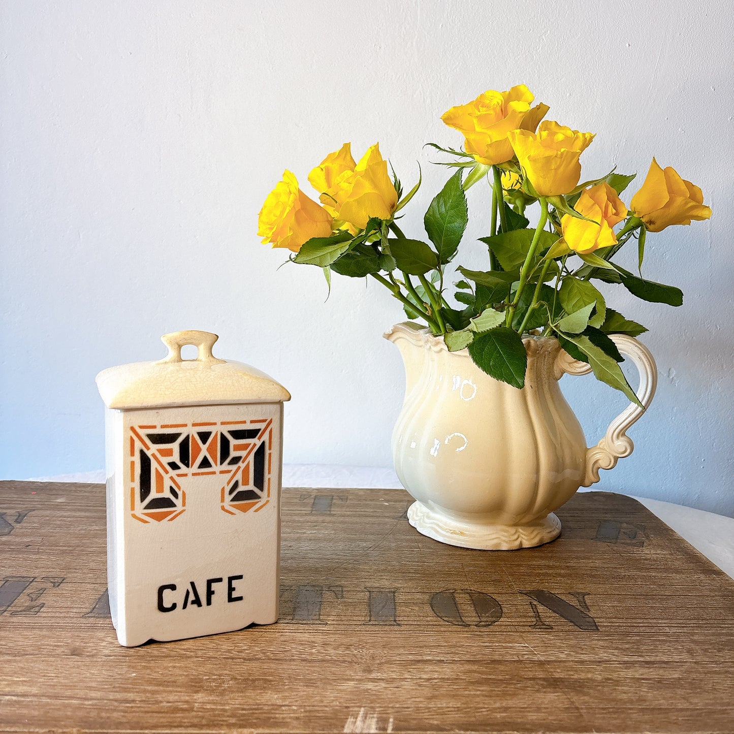 フランスヴィンテージ CAFE キャニスター
