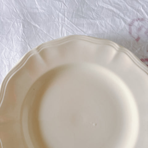 フランス ディゴワン＆サルグミンヌ 花リム ディナープレート 平皿 フランスアンティーク食器 ブロカント　蚤の市