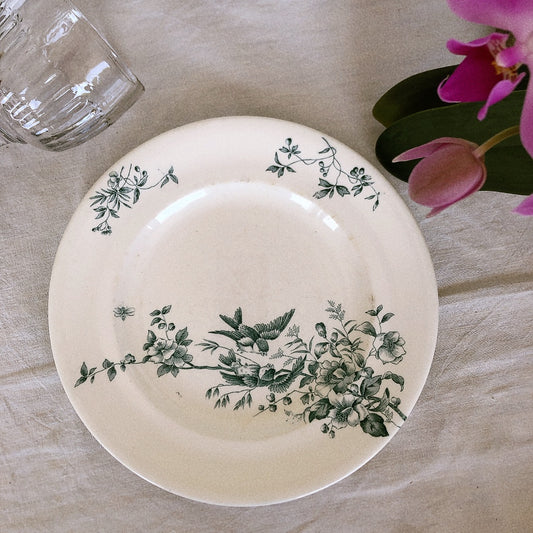 ロンウィー Longwy ミニョン ディナープレート H フランスアンティーク食器 ブロカント 蚤の市