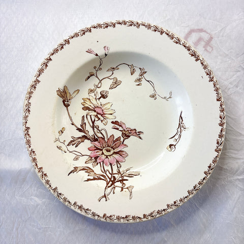 リュネヴィル  マーガレット MARGUERITE スーププレート フランスアンティーク食器　蚤の市　ブロカント