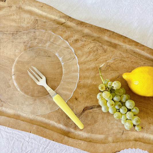 Duralex フランスアンティーク ガラスプレート｜フリルリム デザートプレート
