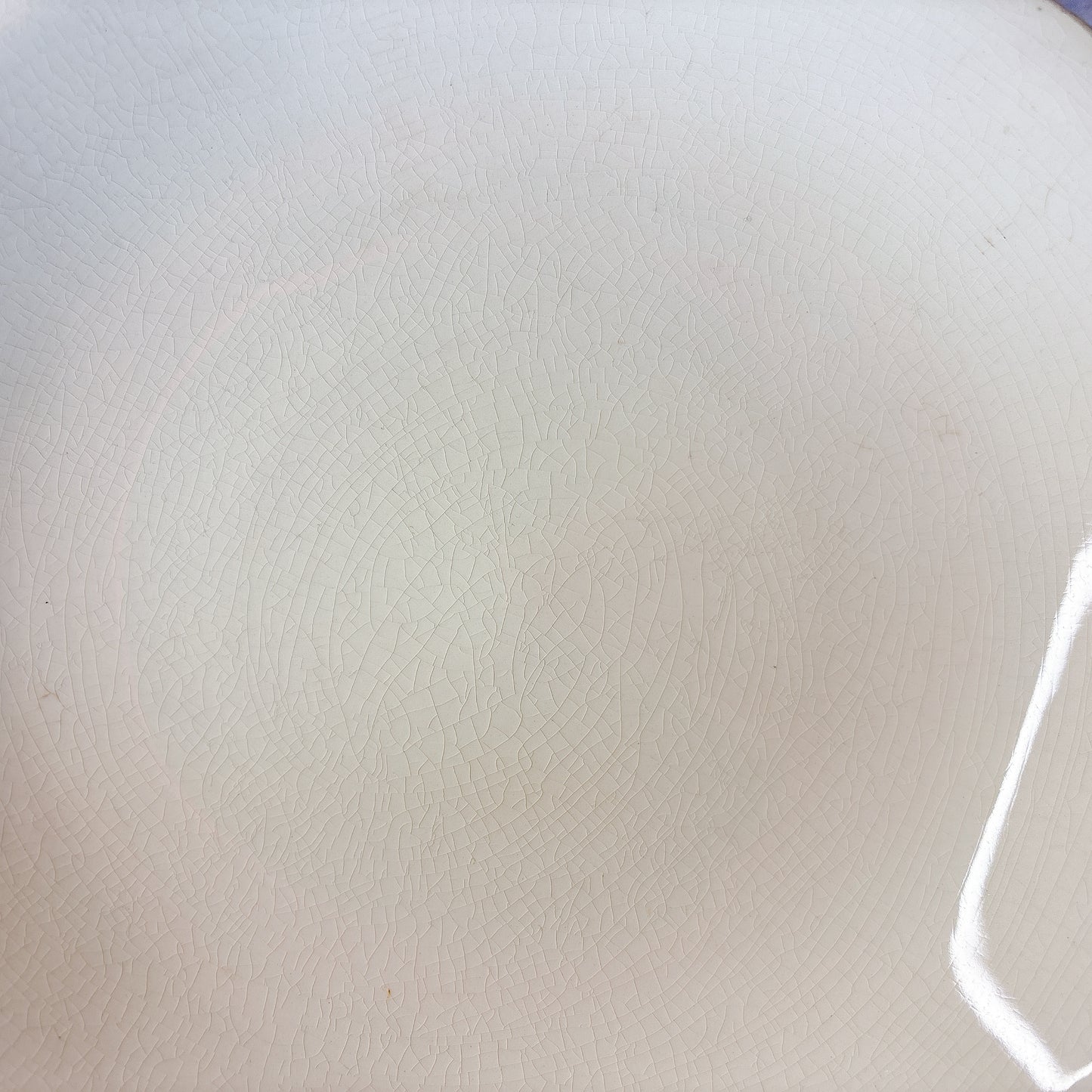 サンタマン １２角形コンポート皿 コンポティエ アイボリー フランスアンティーク食器 ブロカント 蚤の市