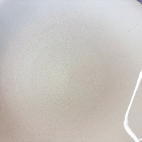 サンタマン １２角形コンポート皿 コンポティエ アイボリー フランスアンティーク食器 ブロカント 蚤の市