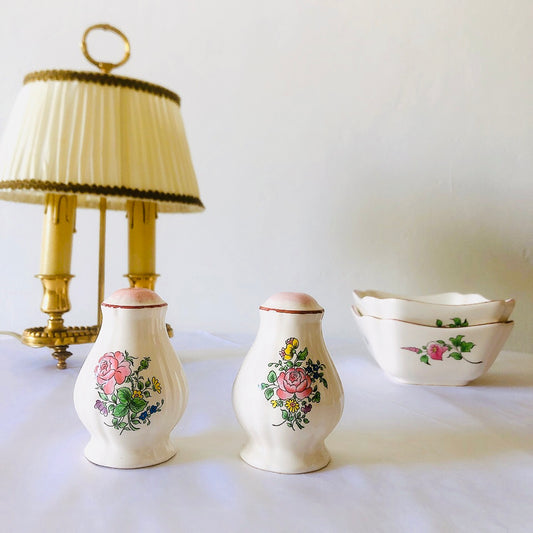 リュネヴィル " Réverbère"シリーズ ソルト&ペッパー入れ フランスアンティーク食器 蚤の市 ブロカント