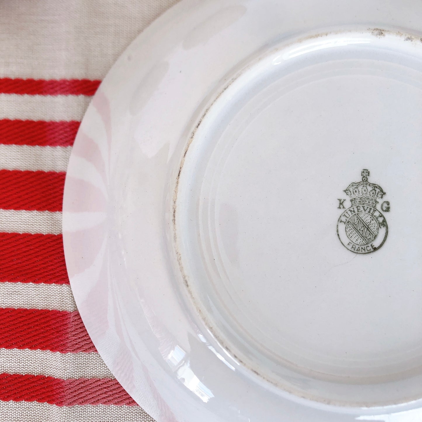 リュネヴィル K&G LUNEVILLE " MALOU"シリーズ キャロットプレート 深皿 フランスアンティーク食器　蚤の市　ブロカント