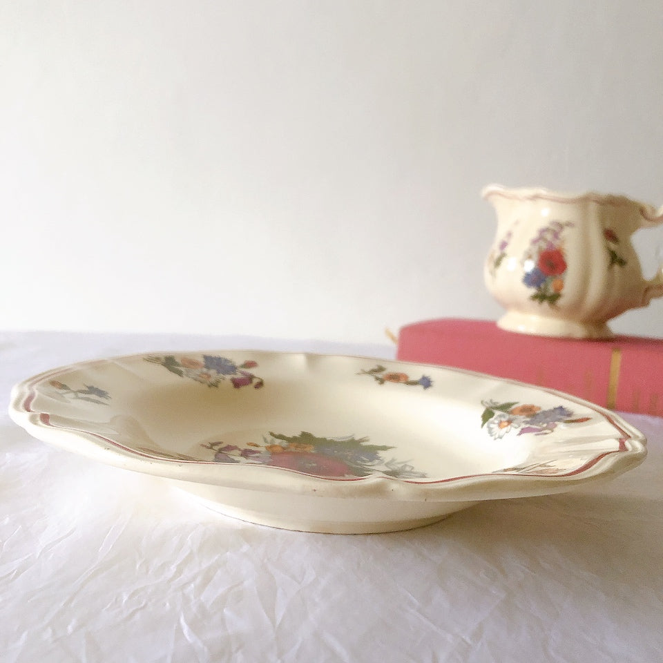 ディゴワンサルグミンヌ Digoin＆sarreguemines アグレスト 深皿 クルーズプレート 23㎝ フランスアンティーク食器 フランス蚤の市・ブロカント