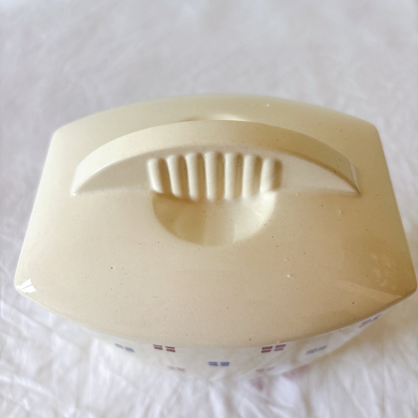 リュネヴィル K&G LUNEVILLE "MADELEINE"シリーズ 陶器製キャニスター   フランスアンティーク食器　蚤の市　ブロカント