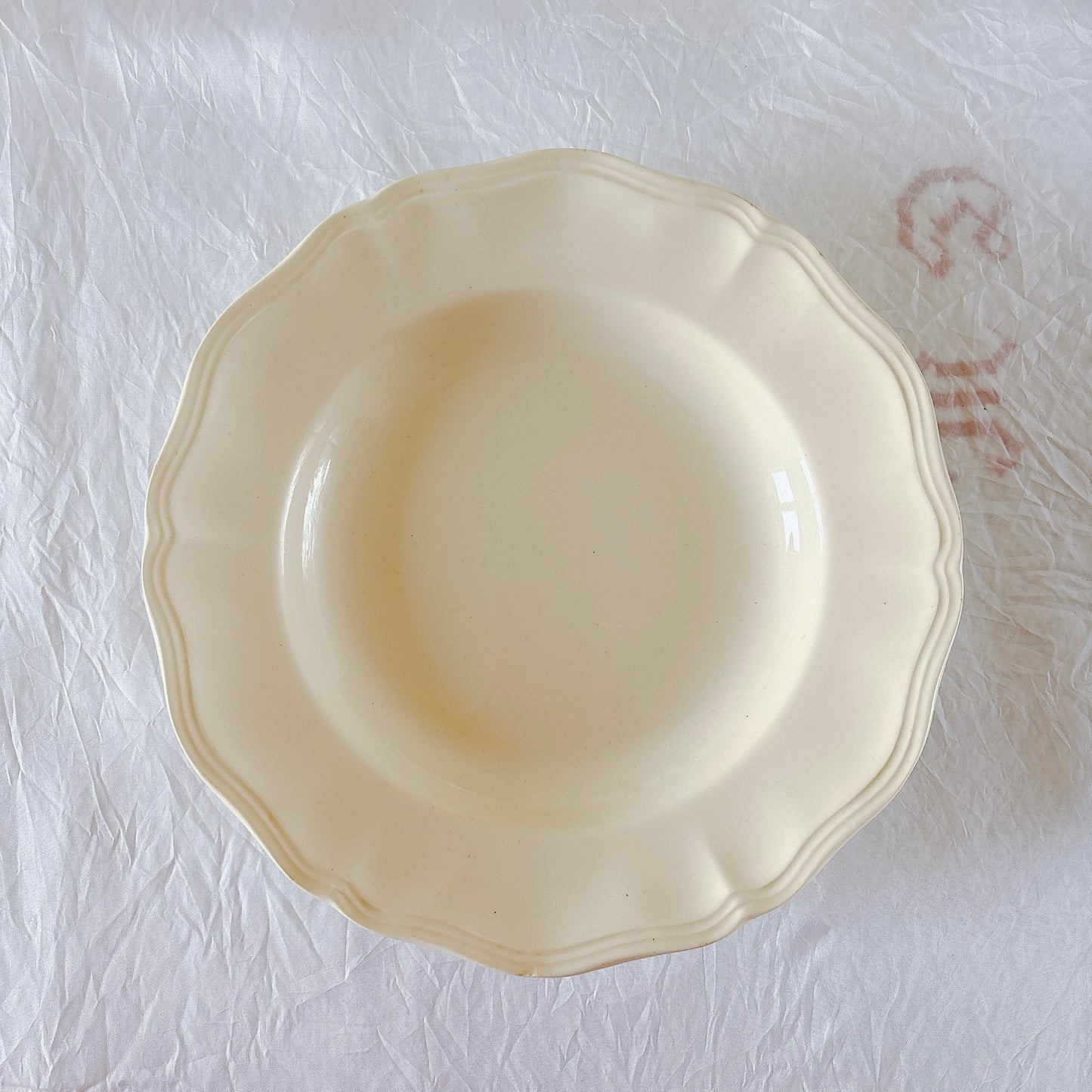 フランス ディゴワン＆サルグミンヌ 花リム スーププレート 深皿 フランスアンティーク食器 ブロカント　蚤の市