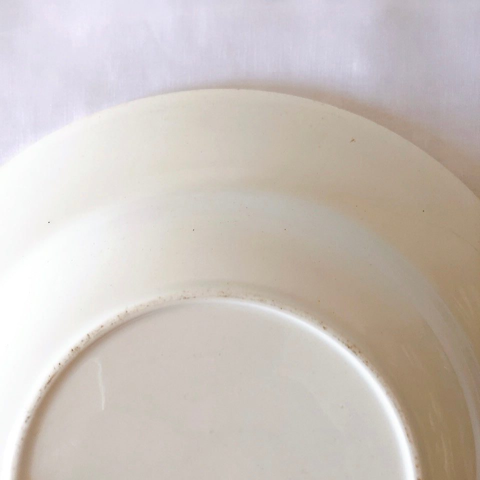 ディゴワンサルグミンヌ Digoin&sarregumines ”ODETTE” 深皿  A 赤　フランスアンティーク食器　ブロカント　蚤の市
