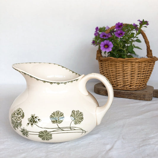 U&Cサルグミンヌ ”GERANIUM” ゼラニウム ピシェ ピッチャー 水差し フランスアンティーク食器 ブロカント 蚤の市