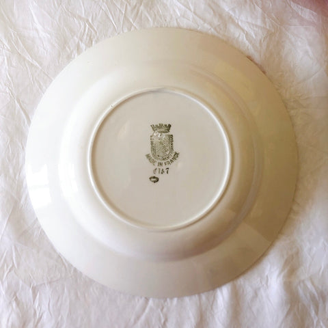 サンタマン　Saint amand バスク柄スーププレート、クルーズプレート フランスアンティーク食器 ブロカント 蚤の市