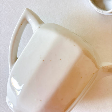 フランス　ディネット　バラ柄コーヒーポット、ミルクポット、カップアンドソーサーセット フランスアンティーク食器　ブロカントアンティーク　蚤の市