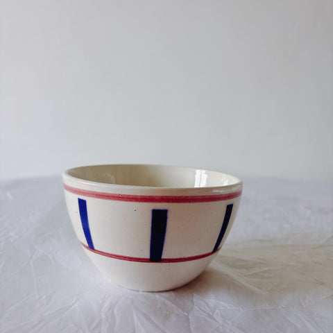 ディゴワンサルグミンヌ バスク柄 コーヒーカップ 200ml『ルージュ・マリン』 フランスアンティーク食器 蚤の市　ブロカント　バスク柄食器