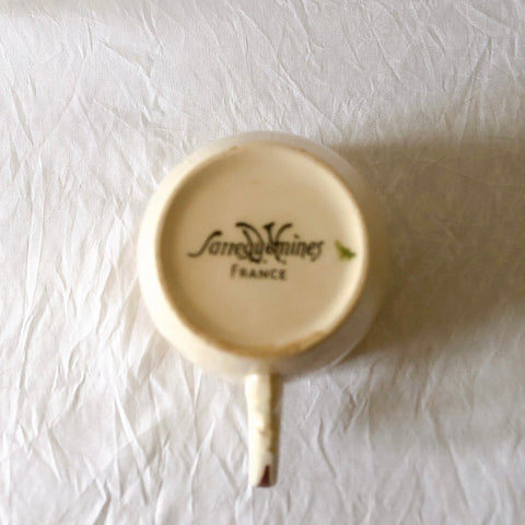 ディゴワンサルグミンヌ Digoin＆sarreguemines アグレスト コーヒーカップ＆ソーサー２客セット フランスアンティーク食器 フランス蚤の市・ブロカント