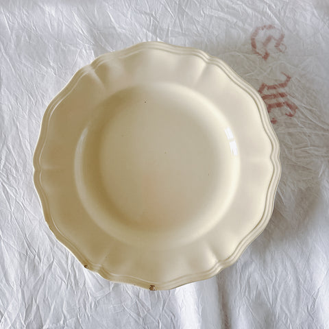 フランス ディゴワン＆サルグミンヌ 花リム ディナープレート 平皿 フランスアンティーク食器 ブロカント　蚤の市