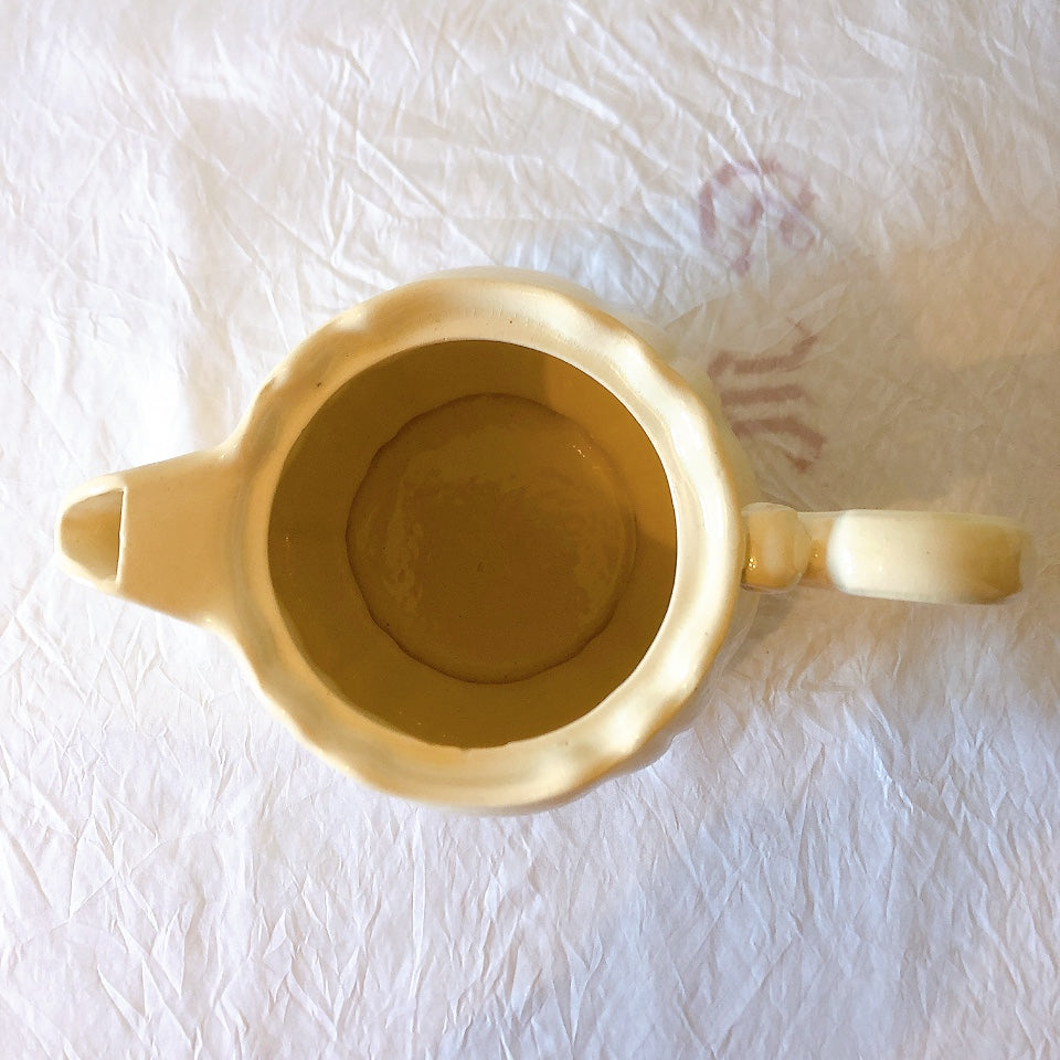 ディゴワンサルグミンヌ Digoin＆sarreguemines 花リム ティー/コーヒーポット フランスアンティーク食器 フランス蚤の市・ブロカント