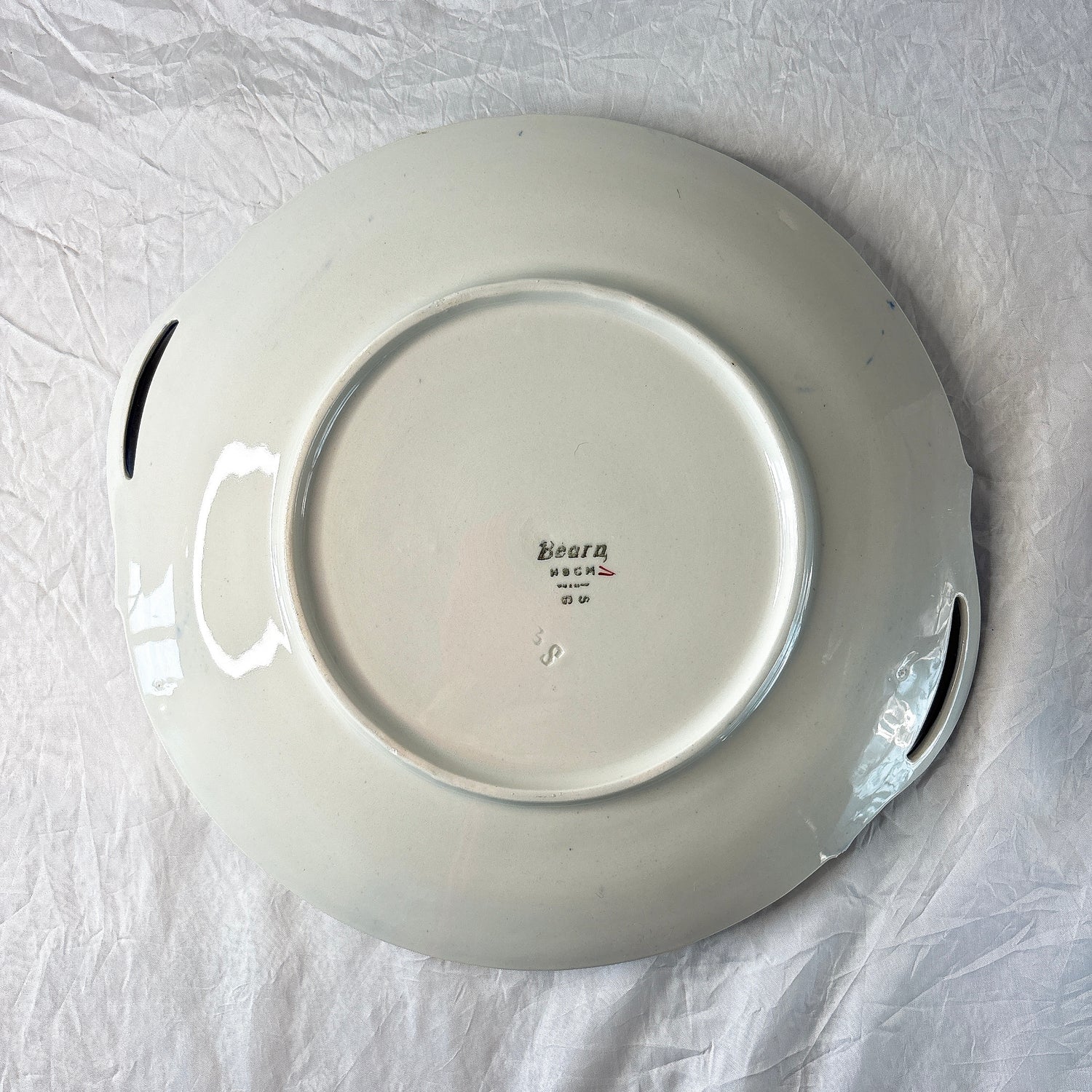 クレイユモントロー HBCM Béarn バスク柄 タルトプレート
