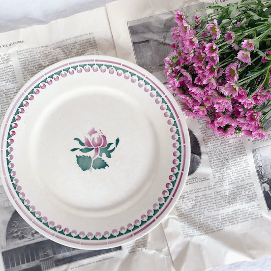 バドンヴィレー Badonviller CAMBON プレート 平皿 A ブロカント フランスアンティーク食器 ビンテージ食器