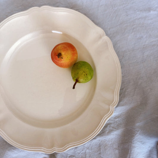 ディゴワン&サルグミンヌ 花リム 大皿 34㎝ フランスアンティーク食器 ブロカント・蚤の市