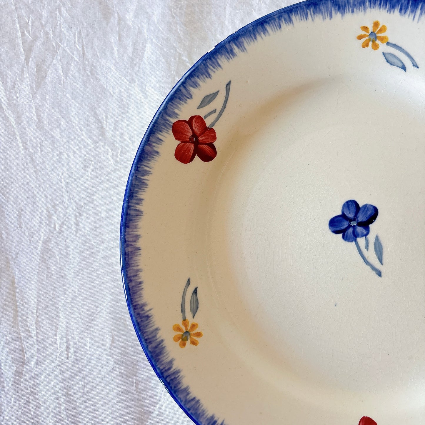 フランスアンティーク ディゴワンサルグミンヌ MARY LOU マリールー デザートプレート 花柄 Digoin Sarreguemines アンティーク食器