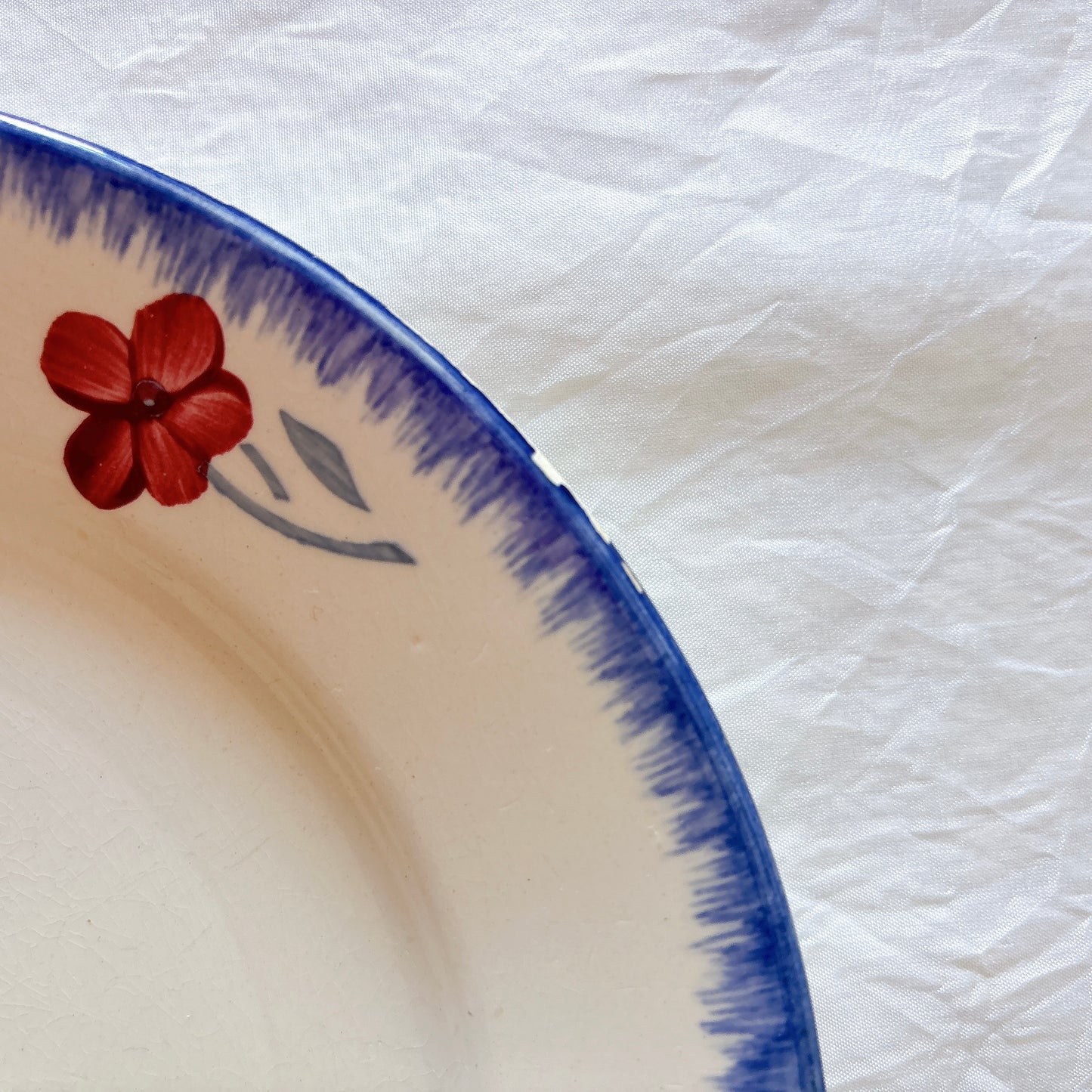 フランスアンティーク ディゴワンサルグミンヌ MARY LOU マリールー デザートプレート 花柄 Digoin Sarreguemines アンティーク食器