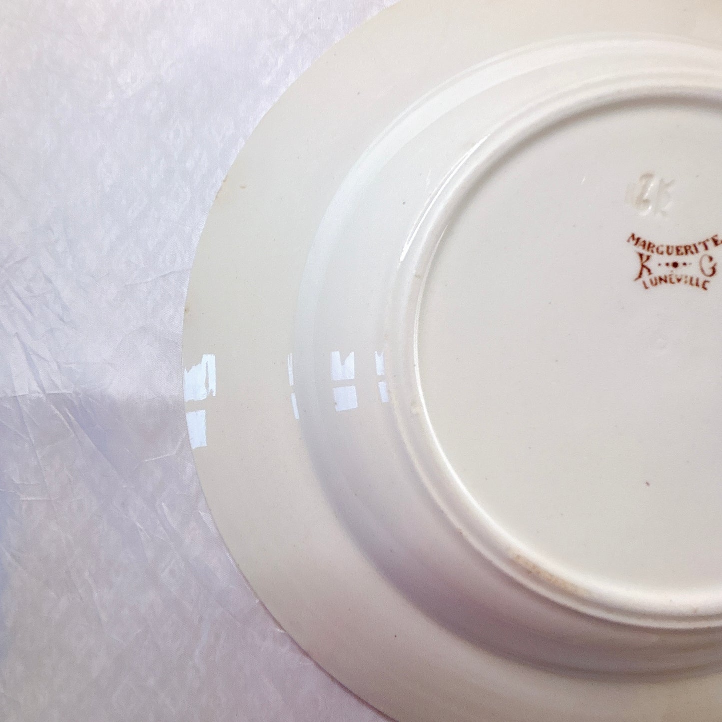 リュネヴィル  マーガレット MARGUERITE スーププレート フランスアンティーク食器　蚤の市　ブロカント