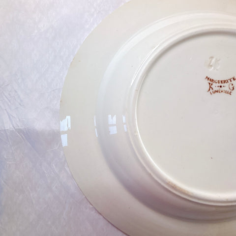 リュネヴィル  マーガレット MARGUERITE スーププレート フランスアンティーク食器　蚤の市　ブロカント
