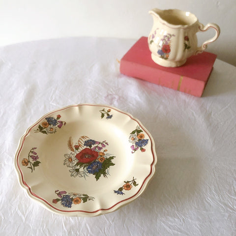 ディゴワンサルグミンヌ Digoin＆sarreguemines アグレスト 深皿 クルーズプレート 23㎝ フランスアンティーク食器 フランス蚤の市・ブロカント