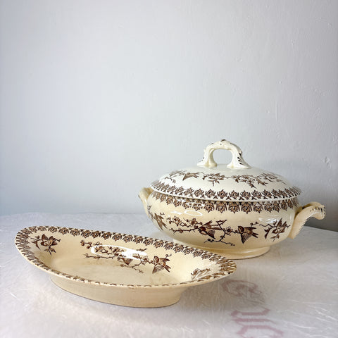 ショワジールロワ HB&Cie LYONNAIS リオネーズ　ラヴィエ アンティーク オーバルプレート | フランス アンティーク食器