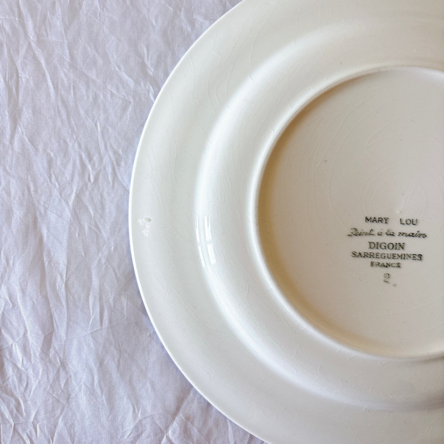 フランスアンティーク ディゴワンサルグミンヌ MARY LOU マリールー デザートプレート 花柄 Digoin Sarreguemines アンティーク食器